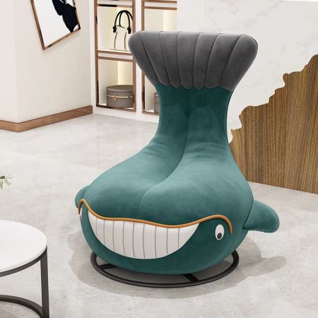 Whale Swivel Chair Leisure Chair Green Chair