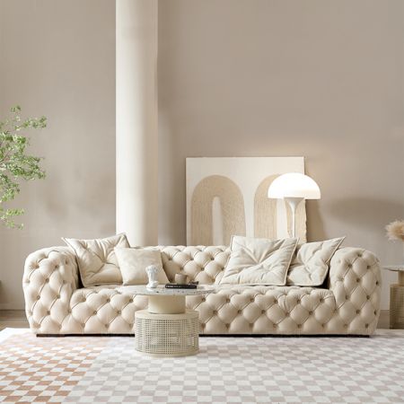 Chester Style Upholstered Sofa 1-3 Seater (Custom Colors & Sizes)