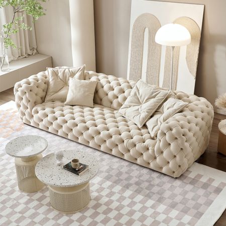 Chester Style Upholstered Sofa 1-3 Seater (Custom Colors & Sizes)