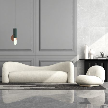 Curved Moon Style Sofa 1-3 Seater (Custom Colors & Sizes)