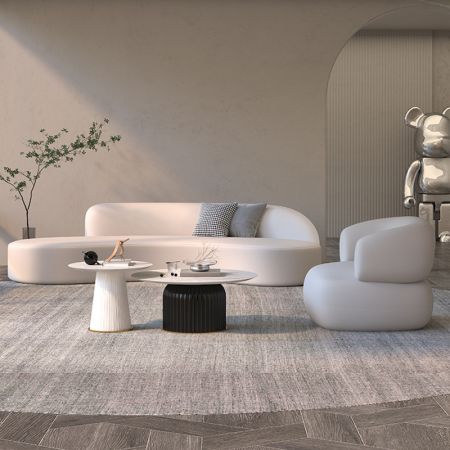 Postmodern Curved Sofa 1-3 Seater (Custom Colors & Sizes)