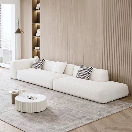 Modern Microfiber Leather Modular Sofa Set 6-8 Seater (Custom Colors & Sizes)