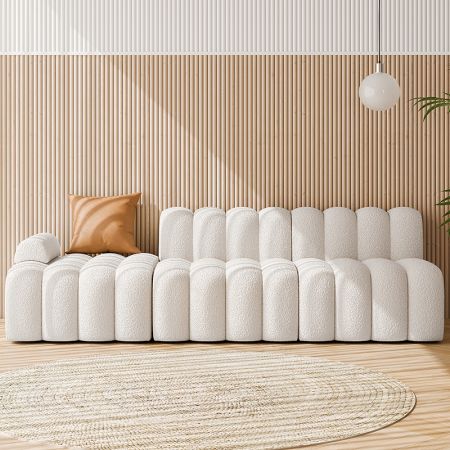Scandinavia Minimalist Vertical Sofa 1-3 Seater With Ottoman (Custom Colors & Sizes)