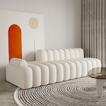 Scandinavia Minimalist Vertical Sofa 1-3 Seater With Ottoman (Custom Colors & Sizes)