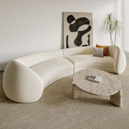 Big Ear Curved Modular Sofa 4-8 Seater (Custom Colors & Sizes)