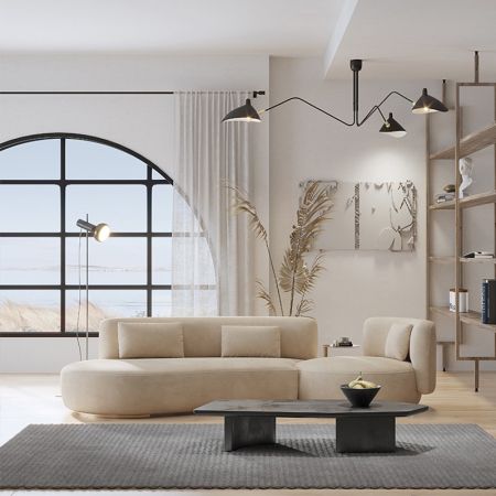 Italian Style Curved Combination Modular Sofa 8-10 Seater (Custom Colors & Sizes)