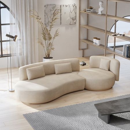 Italian Style Curved Combination Modular Sofa 8-10 Seater (Custom Colors & Sizes)