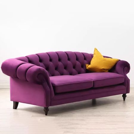 Post Modern Chesterfield Sofa with Curved Back More Colours Materials Sizes Customisable