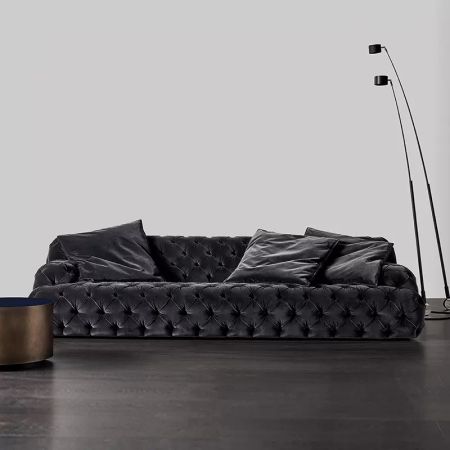 Lux Court Style Upholstered Sofa 1-3 Seater (Custom Colors & Sizes)