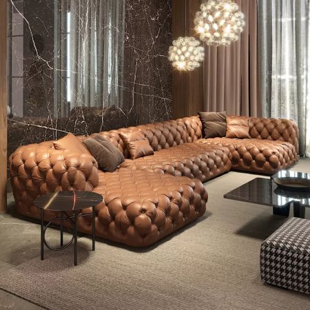 Chester Moon Style L Shape Modular Sofa 10 seater (Custom Colors & Sizes)