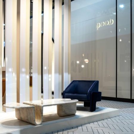 Linear Style Upholstered Accent Chair More Materials and Colours Customisable