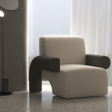 Comfortable Solid Wood Frame Upholstered Accent Chair Armchair More Materials and Colours Customisable