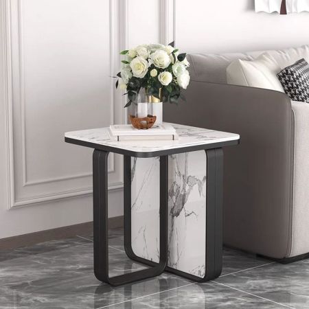 Sintered Stone Square Side Table