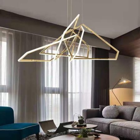 Modern Geometric Metal Chandelier