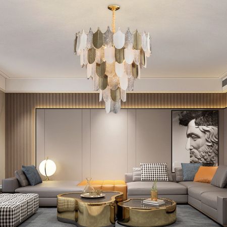 Leaf-Style Deco Chandelier (8-22 Heads)