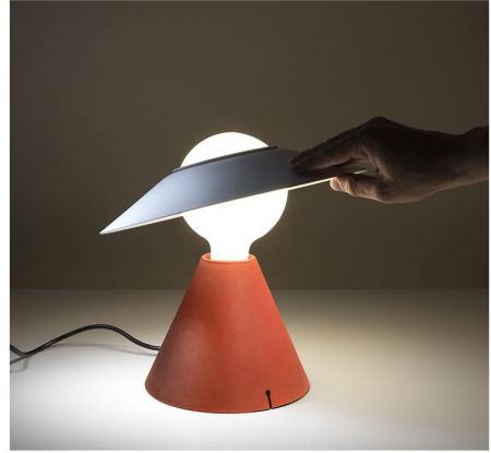 Red Black Sphere Desk Lamp