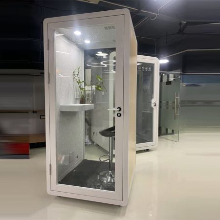 Compact Sheet Metal Frame Soundproof booth Economic 1 Person Privacy Pod