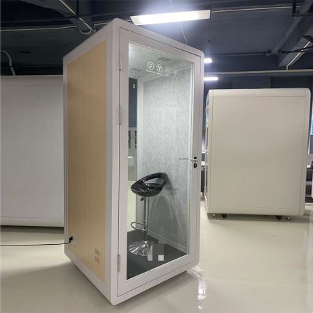 Compact Sheet Metal Frame Soundproof booth Economic 1 Person Privacy Pod