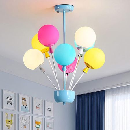 6/8/10 Heads Kids Multicolour Balloon Chandeliers/Hanging Lamp