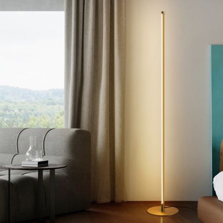 Minimalist Gold Black LED Floor Lamp