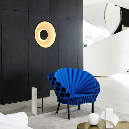 Marble and Metal LED Space Floor Lamp