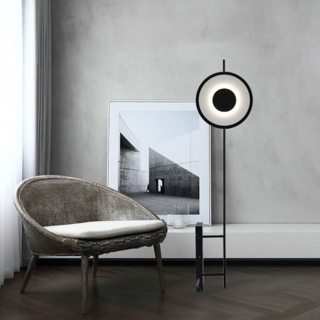 Marble and Metal LED Space Floor Lamp
