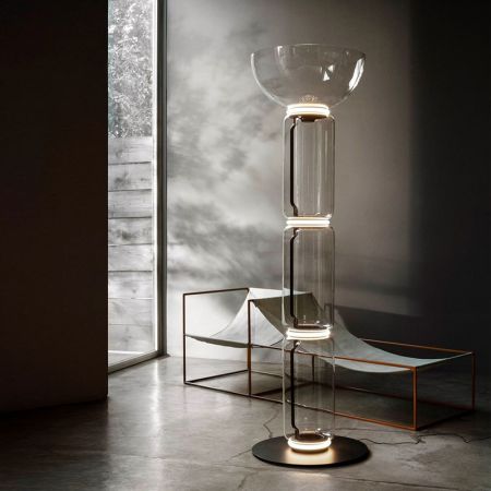 Sectional Glass Floor Lamp