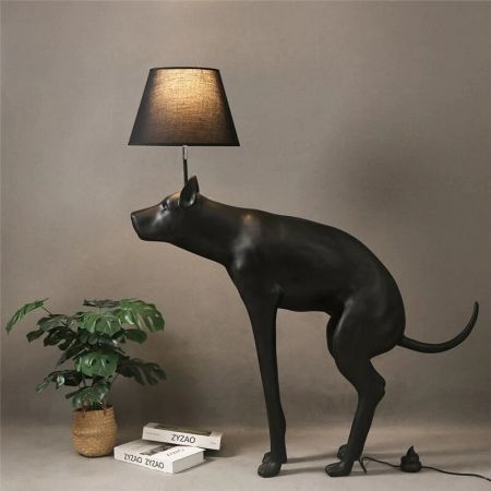 Modern Black Puppy Poop Floor Lamp
