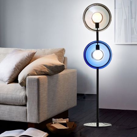 Orbital Style Crystal Floor Lamp