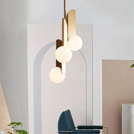 Industrial Style 3 Heads Glass Ball Chandeliers/Pedant Lights