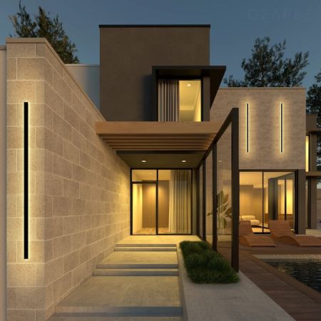 Minimalist Linear Indoor/Outdoor Wall Light Wall Lamp IP65 Waterproof