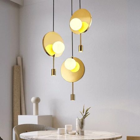 Gold and Chrome 3 Heads Chandeliers Multi-Heads Customisable