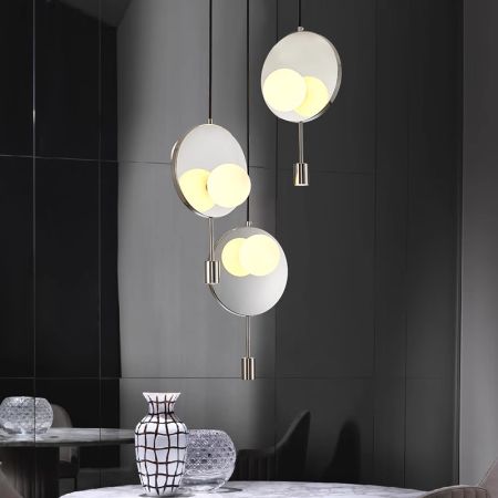 Gold and Chrome 3 Heads Chandeliers Multi-Heads Customisable