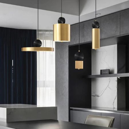 Geometric Metal Pendant Lights Multi-Heads Customisable