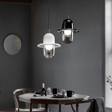 Designer Hat Glass Pendant Lights Multi-Heads Customisable