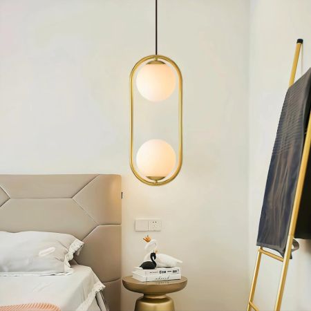 Oval Opal Ball Pendant Light