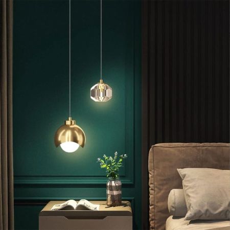 Small Ball Shape Pendent Lights Gold/Black