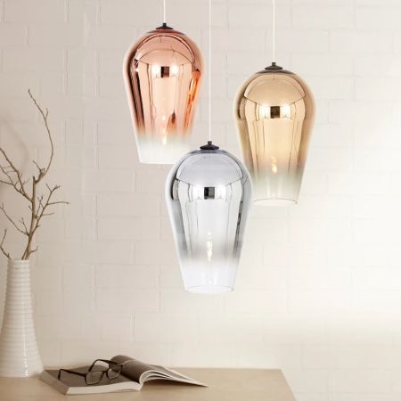 Designer Fade Upside Down Glass Pendant Lights Multi-Head Customisable