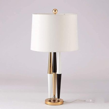 White Black Gold Framed Table/Desk Lamp
