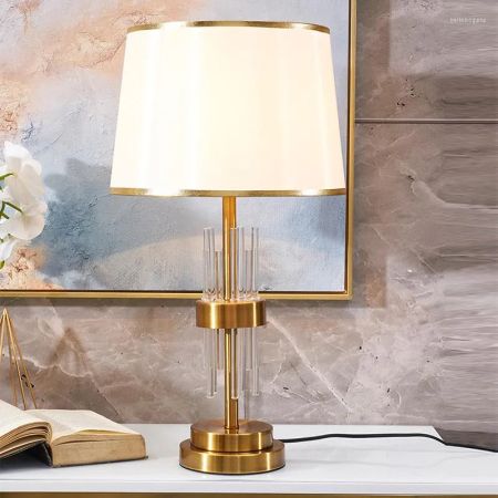 Crystal Stick Base Table/Desk Lamp