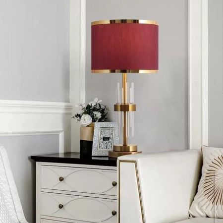 Crystal Stick Base Table/Desk Lamp