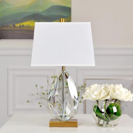 Heart Shaped Crystal Base Table/Desk Lamp