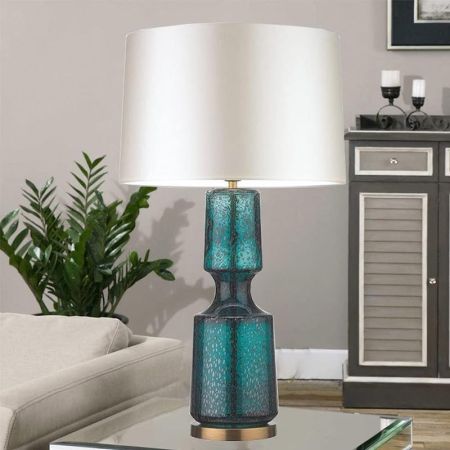 Retro Vintage Glass Base Table/Desk Lamp