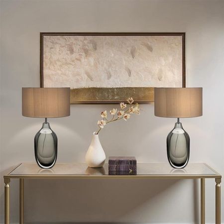 Glazed Crystal Table/Desk Lamp