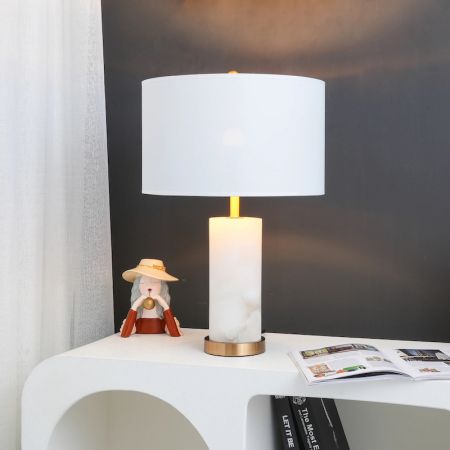 Marble Candle Holder Style Table/Desk Lamp