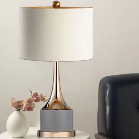 Cone Neck Table/Desk Lamp White/Grey