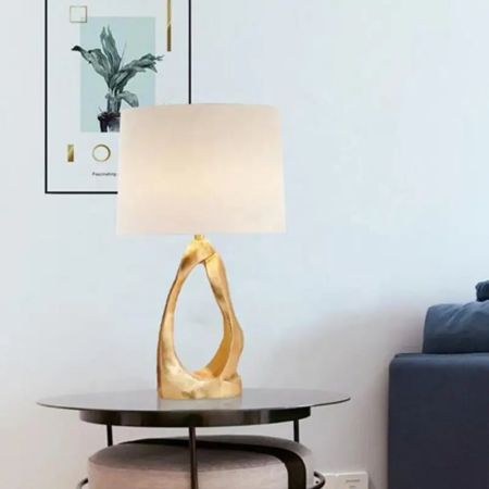Gold Resin Sculpture Table/Desk Lamp