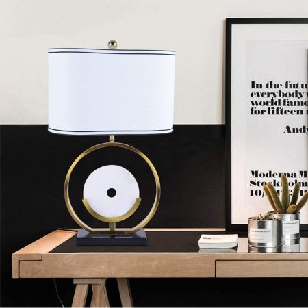 Chinese Marble Jade Table/Desk Lamp
