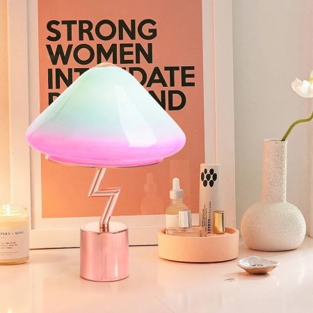 Mushroom Table/Desk Lamp Rainbow/Creamy White