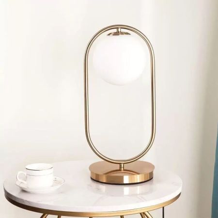 Glass Globe Golden Table/Desk Lamp